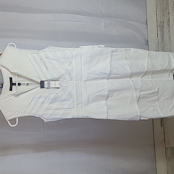 $258 BCBG VAPOR (SLP6M012) TIERED SLEEVELESS COTTON DRESS NWT 8 - Picture 4 of 6
